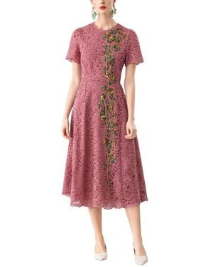 Olivia Taylor Midi Dress - Red