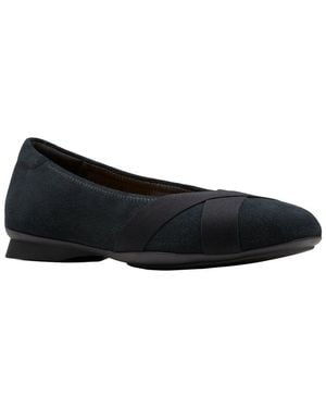 Clarks Jazmynn Gem Suede Ballet Flat - Black