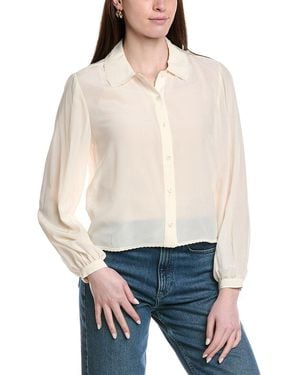 FRAME The Silk Prim Blouse - White