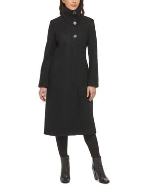 Kenneth Cole Wool-Blend Coat - Black