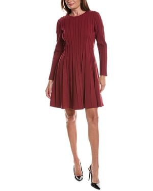 Lafayette 148 New York Fit & Flare Dress - Red