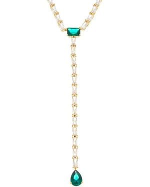 Crystal Haze Jewelry 18K Plated Cz Statement Necklace - White