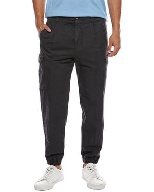 Brunello Cucinelli Linen-Blend Cargo Jogger - Black