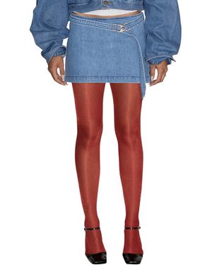 EB DENIM Wrap Mini Skirt - Blue