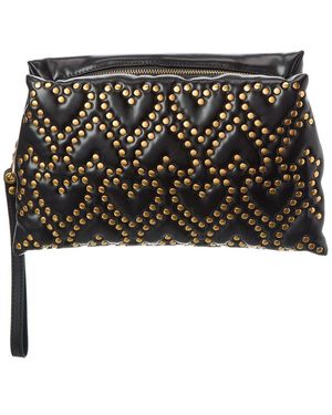 Rebecca Minkoff Heart Stud Quilt Pillow Clutch - Black