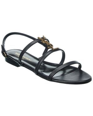 Saint Laurent Cassandra Sandals - Black