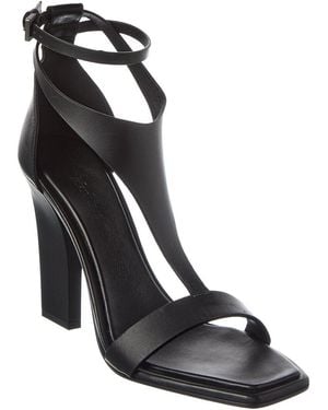 Max Mara Vela Leather Sandal - Black