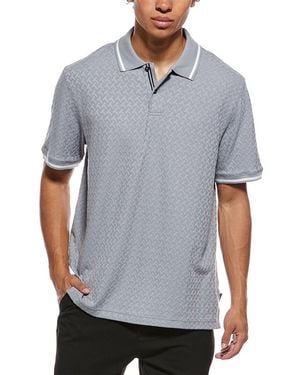 Ted Baker Logo Jacquard Polo Shirt - Grey