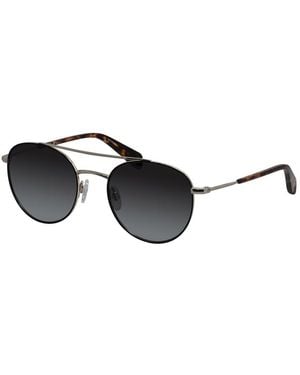 Rag & Bone Round Black Grey Gradient Sunglasses