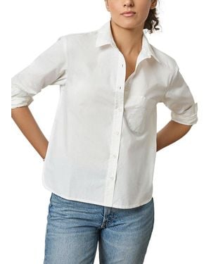 Lilla P Poplin Button-Down Shirt - White