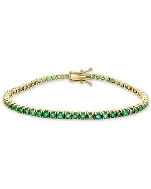 Sabrina Designs 14k 4.02 Ct. Tw. Emerald Tennis Bracelet - Green