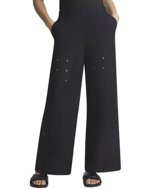 Lafayette 148 New York Eyelet Riverside Pant - Black
