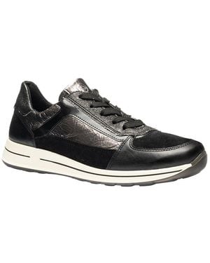 Ara Obsidian Leather Sneaker - Black