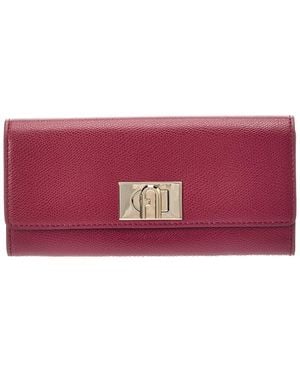 Furla 1927 Leather Continental Wallet - Purple
