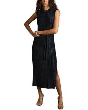 Reiss Jules Pleated Column Dress - Black
