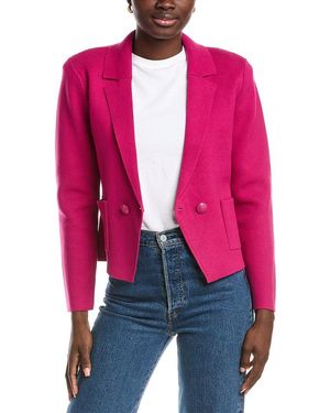 L'Agence Sofia Knit Blazer - Red