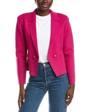 L'Agence Sofia Knit Blazer - Red