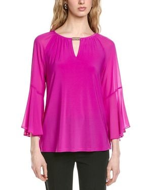 Joseph Ribkoff Elbow Sleeve Top - Pink