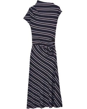 Reiss Dillon Stripe Print Dress - Blue