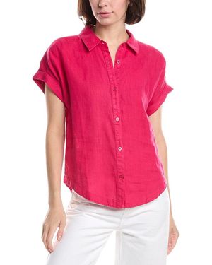 Michael Stars Charlie Linen Top - Pink