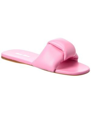 Miu Miu Dnu Pack Leather Sandal - Pink