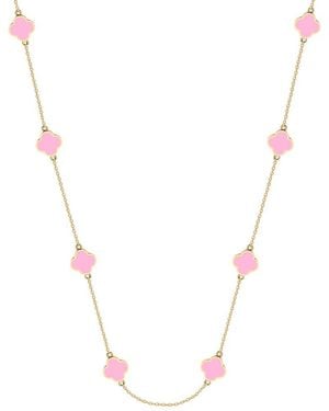 Gabi Rielle 14K Over Agate Pendant Necklace - Metallic