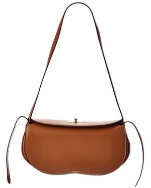 Celine Little Hot Dog Leather Shoulder Bag - Brown