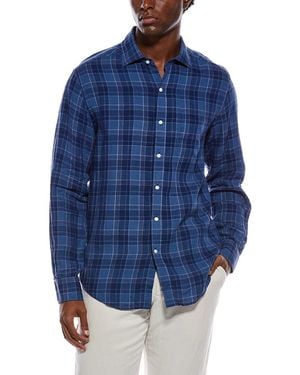 J.McLaughlin Gramercy Linen Woven Shirt - Blue