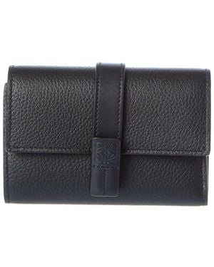 Loewe Small Vertical Leather Wallet - Gray