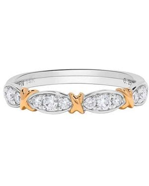 H.J. Namdar 14K Two-Tone 0.35 Ct. Tw. Diamond Stackable Ring - White