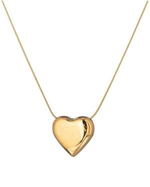 Eye Candy LA The Luxe Collection Titanium Super Heart Pendant Necklace - Metallic