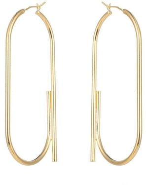 Eye Candy LA Luxe Collection Madeyn Oval Loop Earrings - Metallic