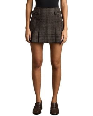 Reiss Elle Tweed Mini Skirt - Black