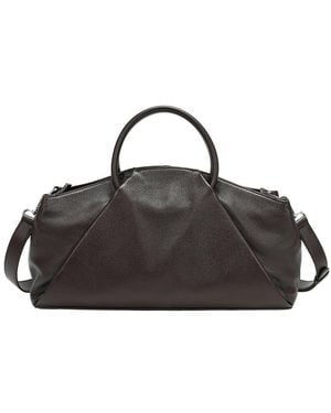 Tiffany & Fred Paris Tiffany And Fred Paris Contemporary Leather Top Handle Tote - Black
