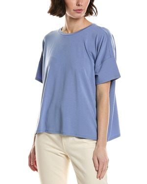 Eileen Fisher Bateau Neck Box Top - Blue