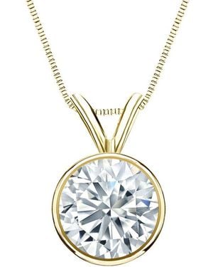 Sabrina Designs Lab Grown Diamonds 14K 1.00 Ct. Tw. Lab-Grown Diamond Solitaire Necklace - Metallic