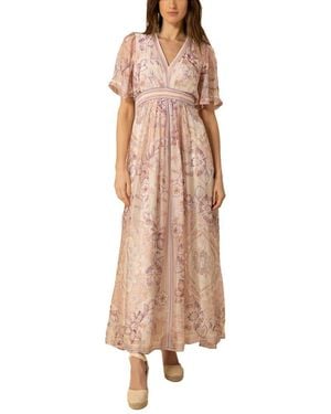 Hale Bob Jaliyah Silk-Blend Maxi Dress - Natural
