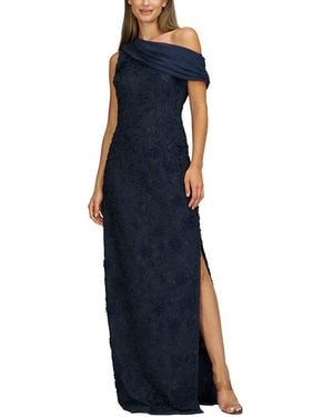 JS Collections Elodie Column Gown - Blue