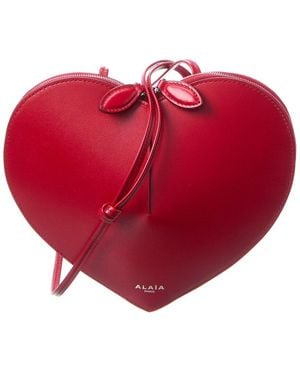 Alaïa Alaïa Le Couer Leather Shoulder Bag - Red