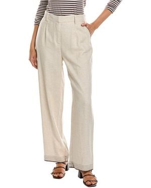 Nanette Lepore Linen-Blend Pant - Natural