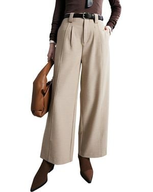 Adele Berto Wool-Blend Pant - Natural