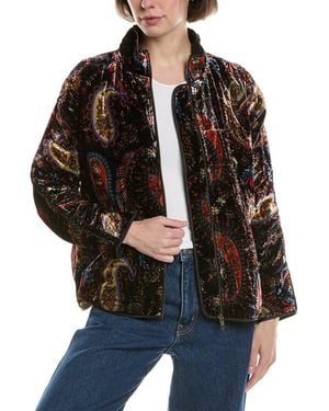 Johnny Was Dolman Quilted Silk-Blend Jacket - Black