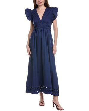 Sail To Sable Solid Maxi Dress - Blue