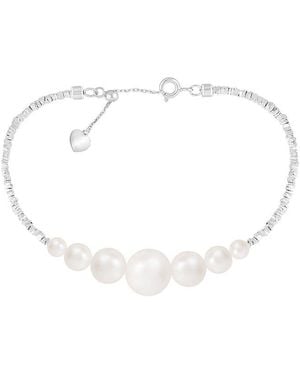 Splendid Pearl Station Bracelet - White