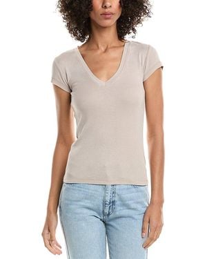 Splendid 1X1 V-Neck T-Shirt - Blue