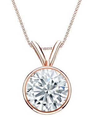 Sabrina Designs Lab Grown Diamonds 14K Rose 2.50 Ct. Tw. Lab-Grown Diamond Solitaire Necklace - White