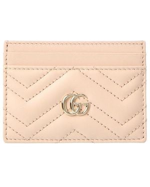 Gucci Gg Marmont Leather Card Case - Natural
