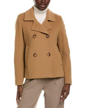 Cinzia Rocca Icons Wool & Cashmere-Blend Short Coat - Natural