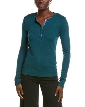 Michael Stars Minnie Fitted Thermal Top - Blue