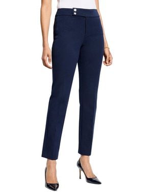NIC+ZOE Straight Leg Plaza Pant - Blue